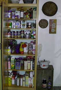 (a well-stocked pantry)