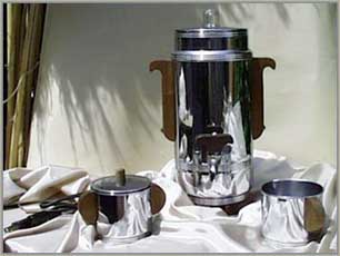 (chrome deco pot)