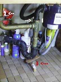 (under the sink)