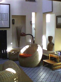 (a chair and a lamp)