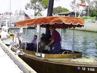 (covered boat)